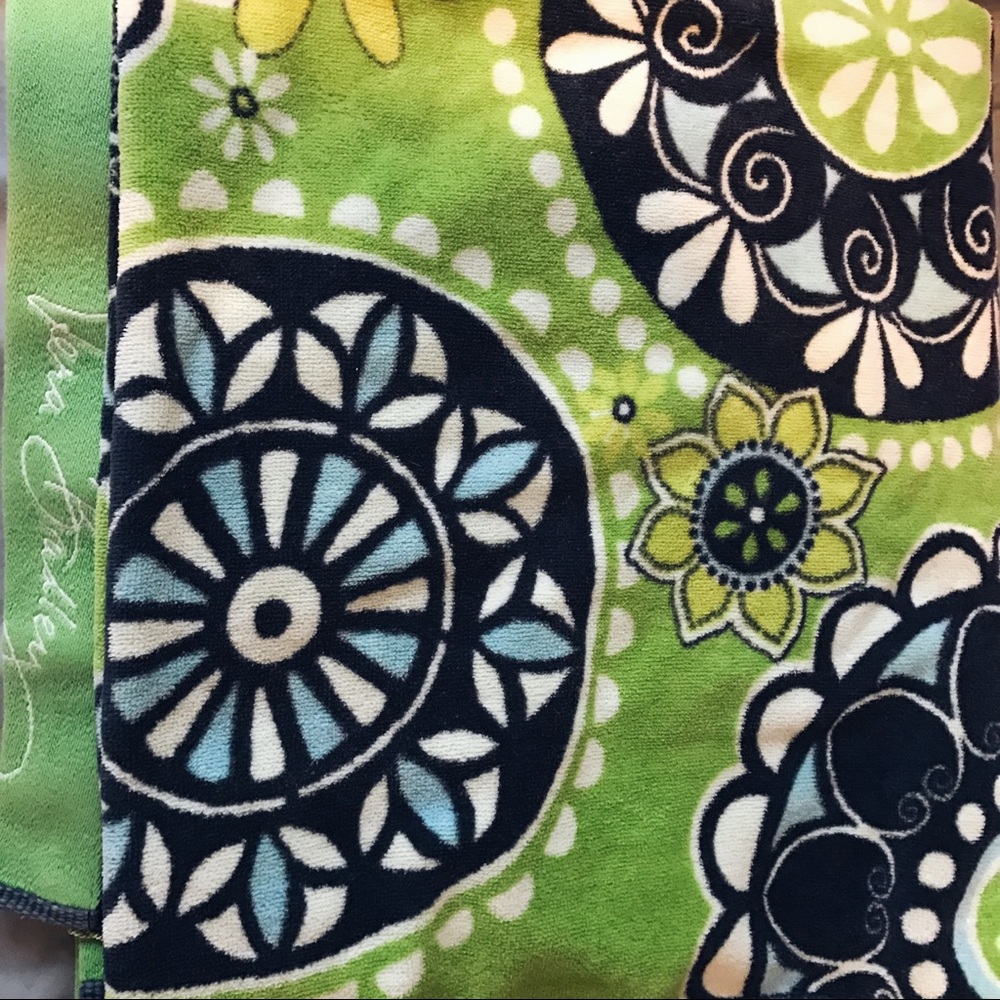 Vera Bradley Green Cupcake Beach Towel